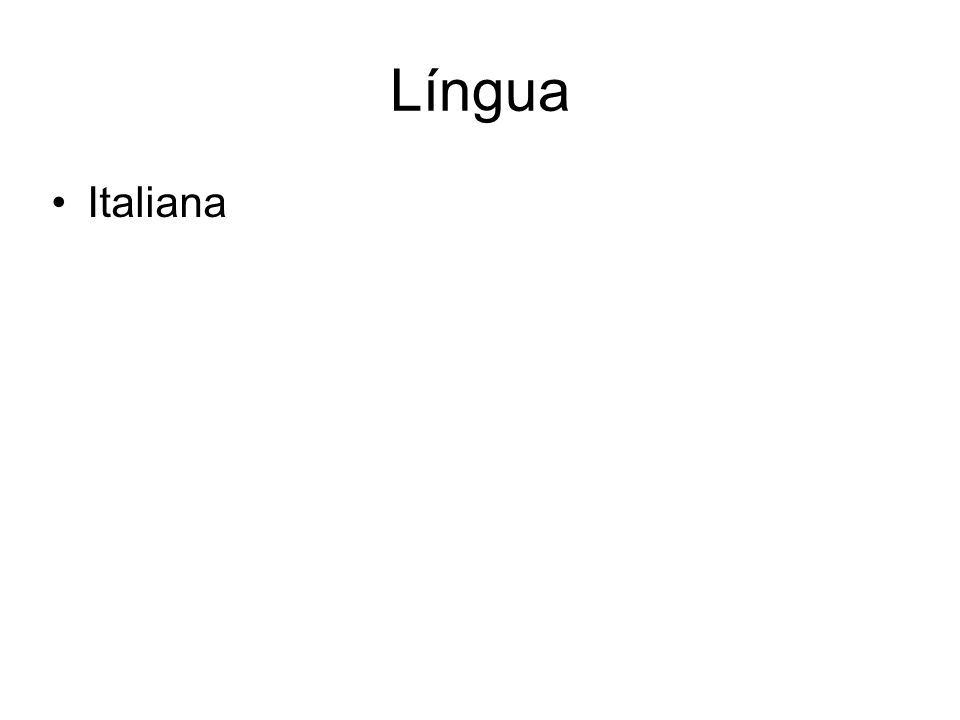 Língua Italiana