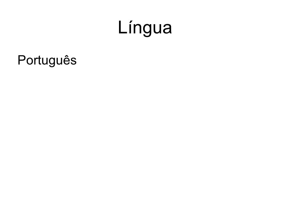 Língua Português