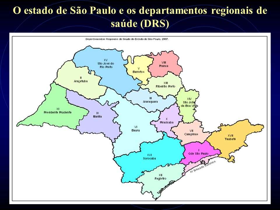 O estado de São Paulo e os departamentos regionais de saúde (DRS)