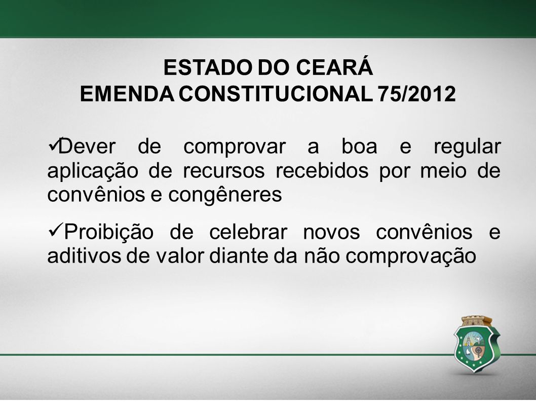 EMENDA CONSTITUCIONAL 75/2012