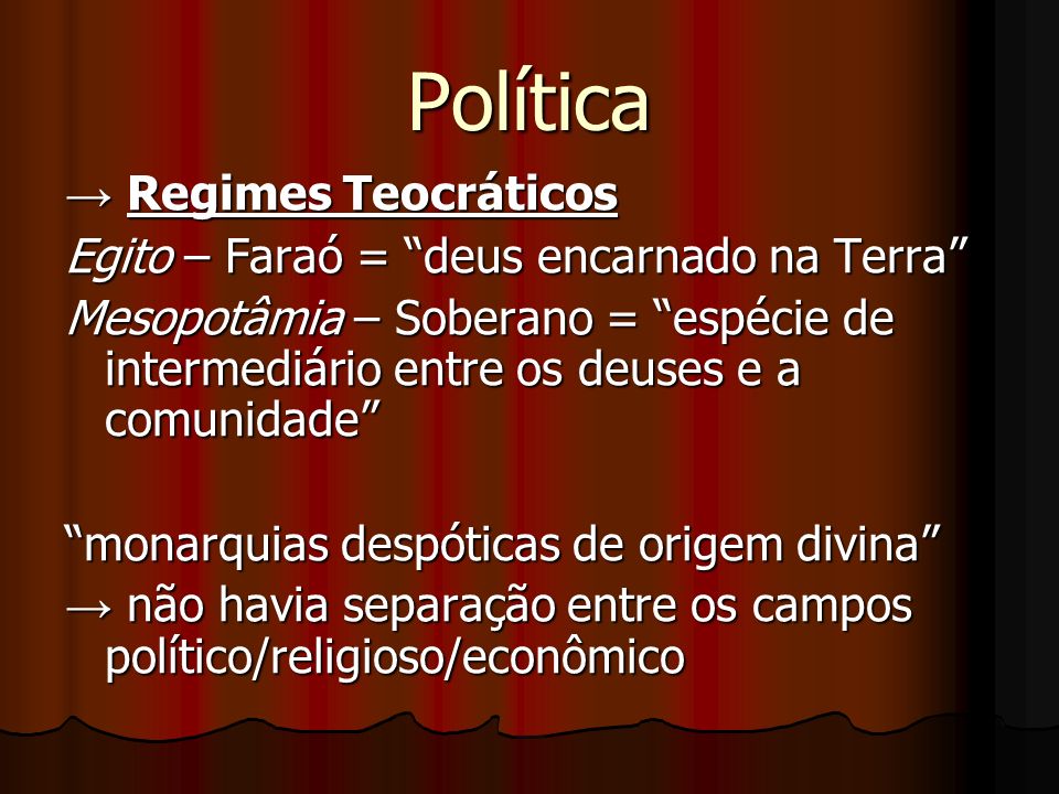 Política → Regimes Teocráticos