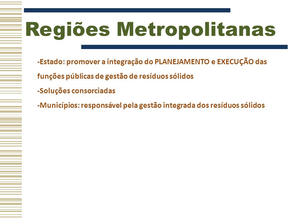 Regiões Metropolitanas