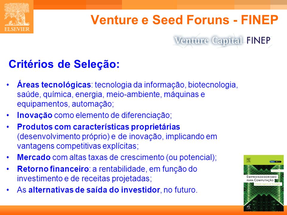 Venture e Seed Foruns - FINEP