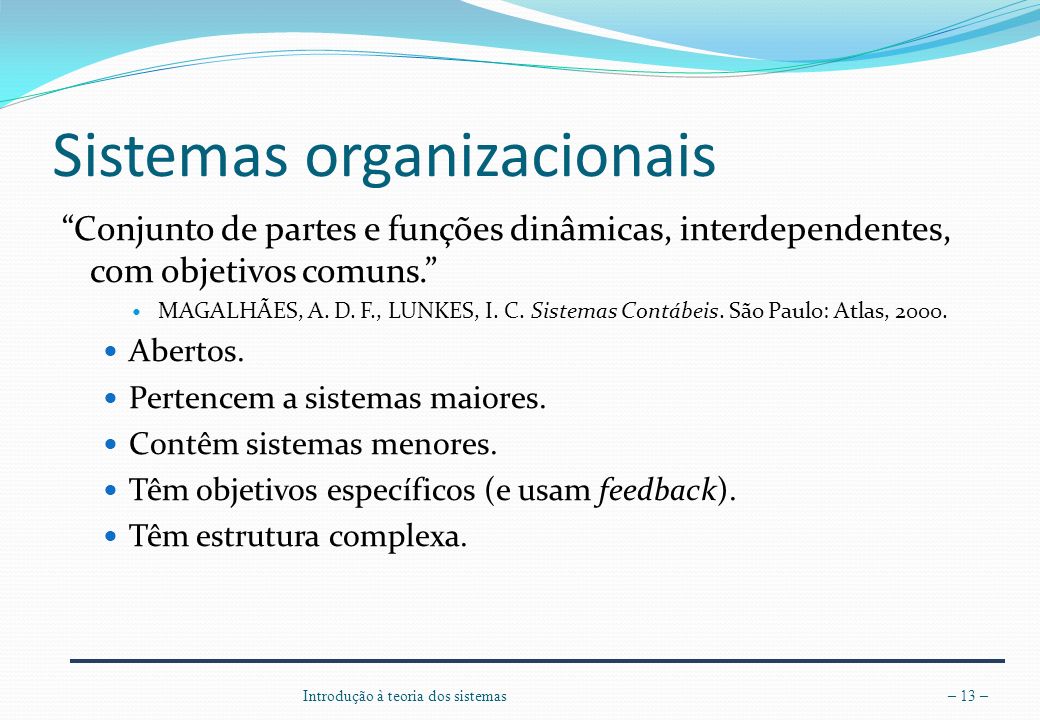 Sistemas organizacionais