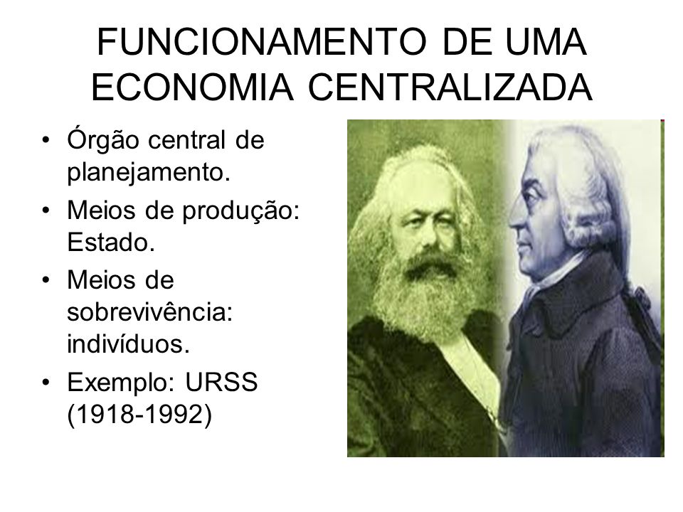 FUNCIONAMENTO DE UMA ECONOMIA CENTRALIZADA