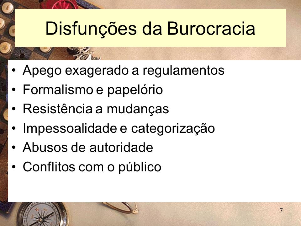 Disfunções da Burocracia