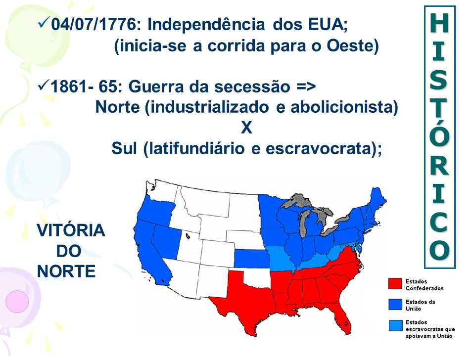 HISTÓRICO 04/07/1776: Independência dos EUA;