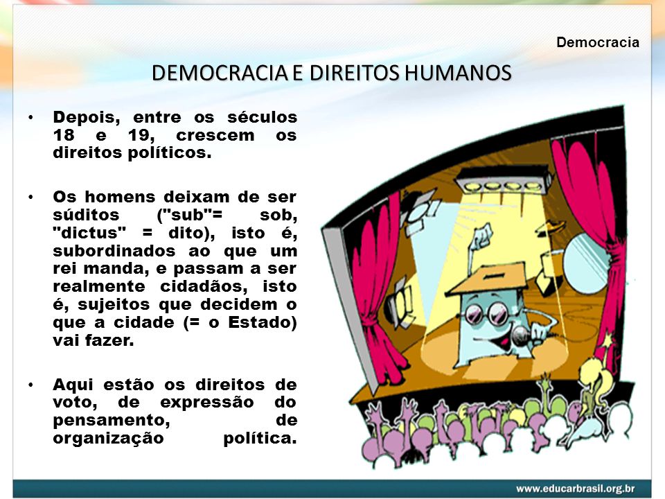 DEMOCRACIA E DIREITOS HUMANOS