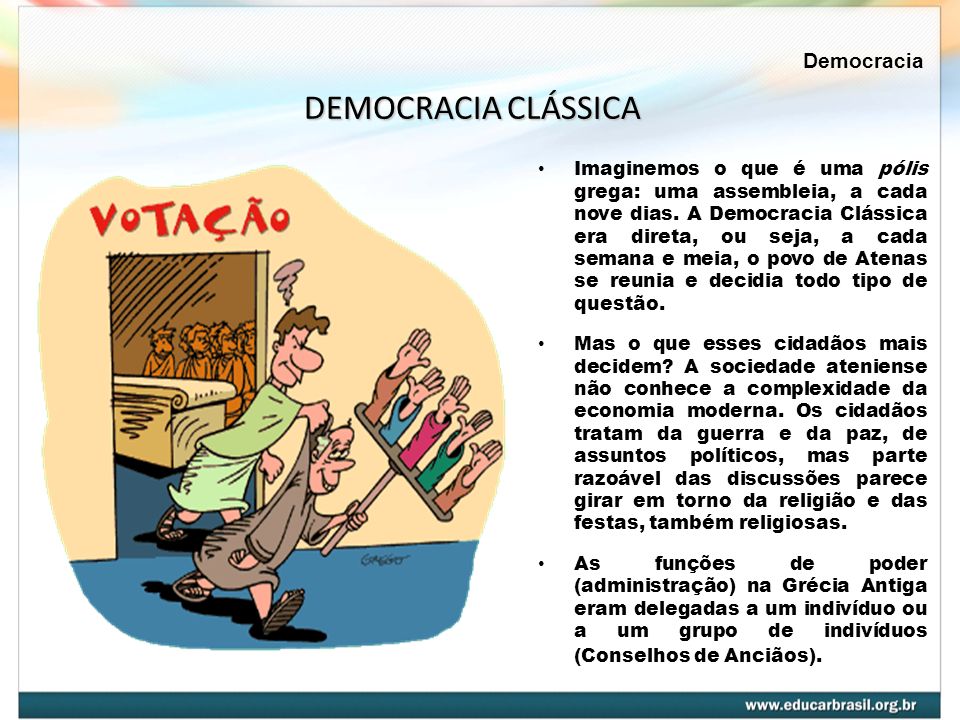 DEMOCRACIA CLÁSSICA Democracia