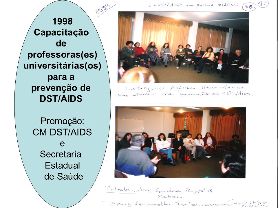 1998 Capacitação. de. professoras(es) universitárias(os) para a. prevenção de. DST/AIDS. Promoção: