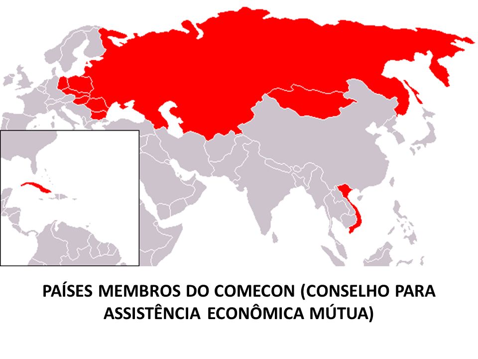PAÍSES MEMBROS DO COMECON (CONSELHO PARA ASSISTÊNCIA ECONÔMICA MÚTUA)