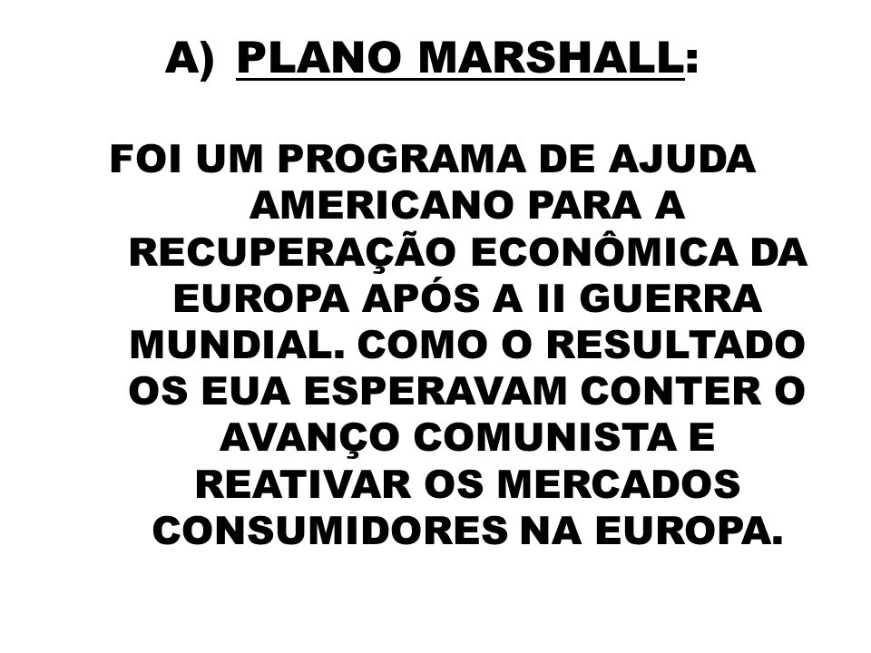 PLANO MARSHALL: