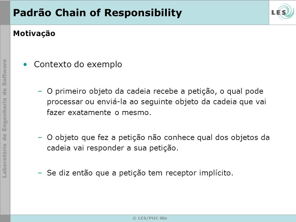 Padrão Chain of Responsibility