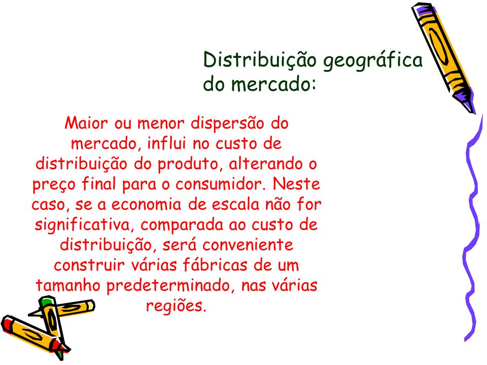Distribuição geográfica do mercado: