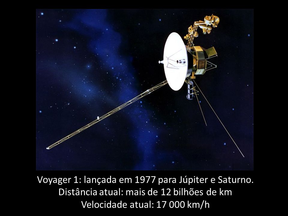 Voyager 1: lançada em 1977 para Júpiter e Saturno