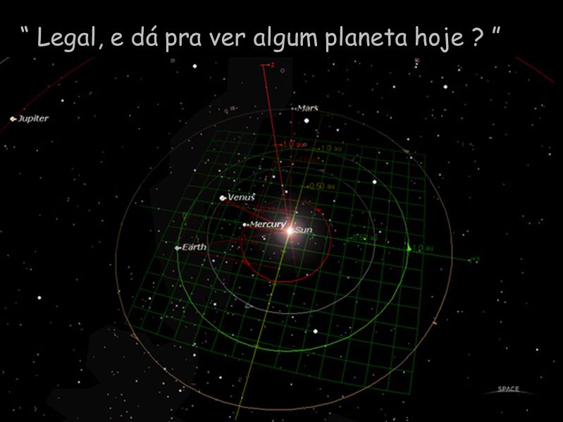 Diapositivo Visual Legal, e dá pra ver algum planeta hoje