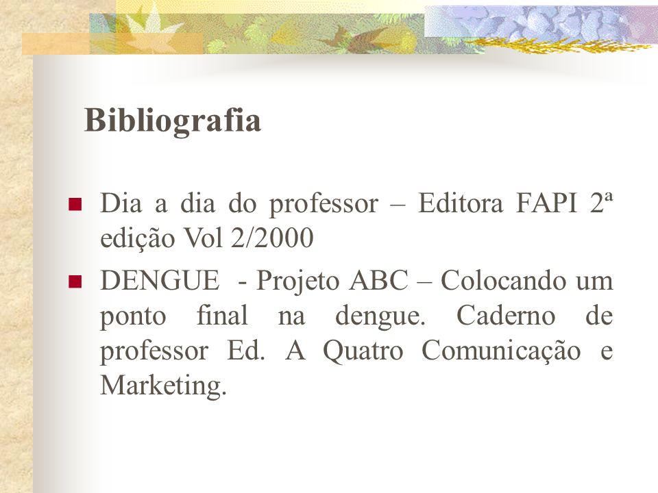 Bibliografia Dia a dia do professor – Editora FAPI 2ª edição Vol 2/2000.