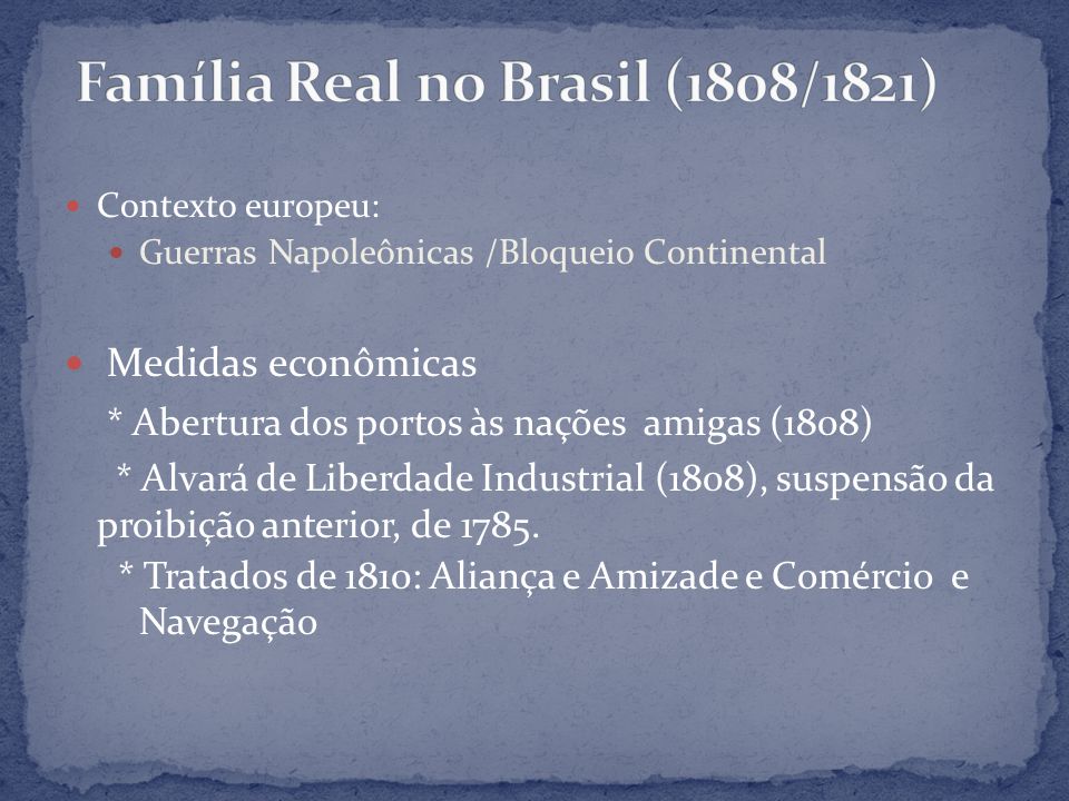 Família Real no Brasil (1808/1821)