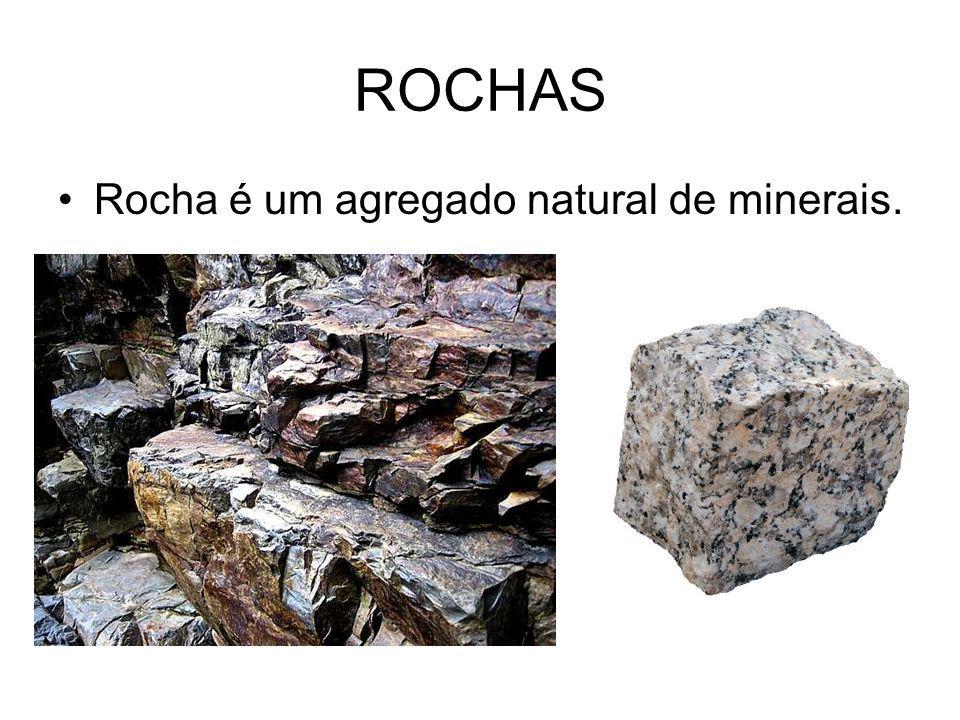 ROCHAS Rocha é um agregado natural de minerais.