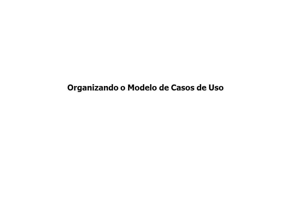 Organizando o Modelo de Casos de Uso