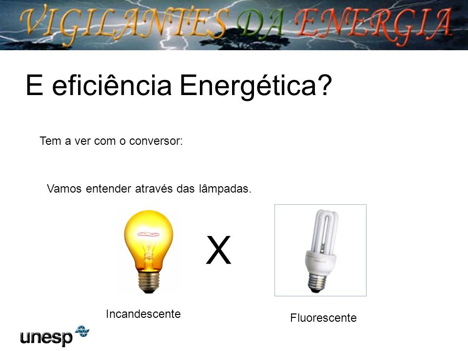 X E eficiência Energética Tem a ver com o conversor: