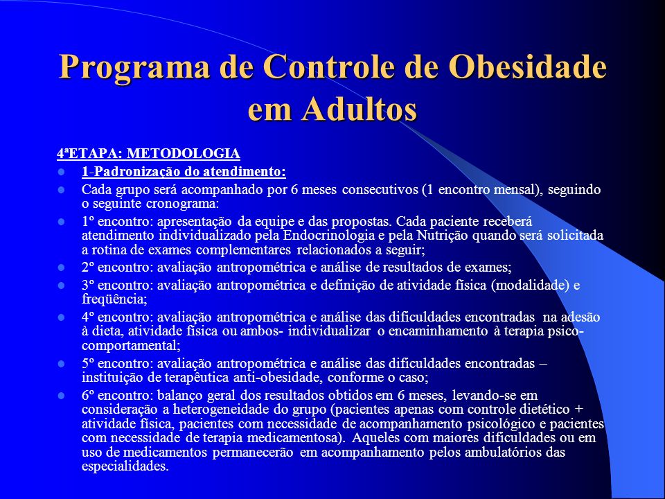 Programa de Controle de Obesidade em Adultos