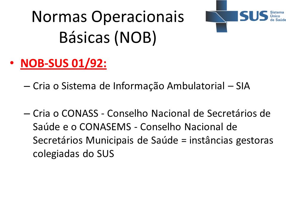 Normas Operacionais Básicas (NOB)