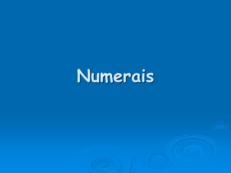 Numerais