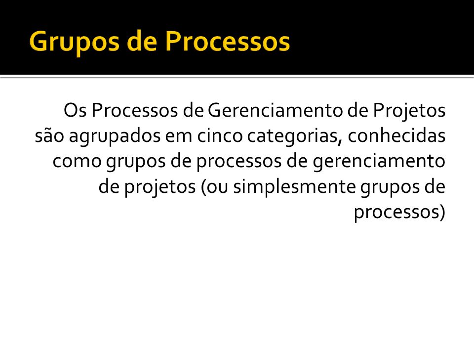 Grupos de Processos