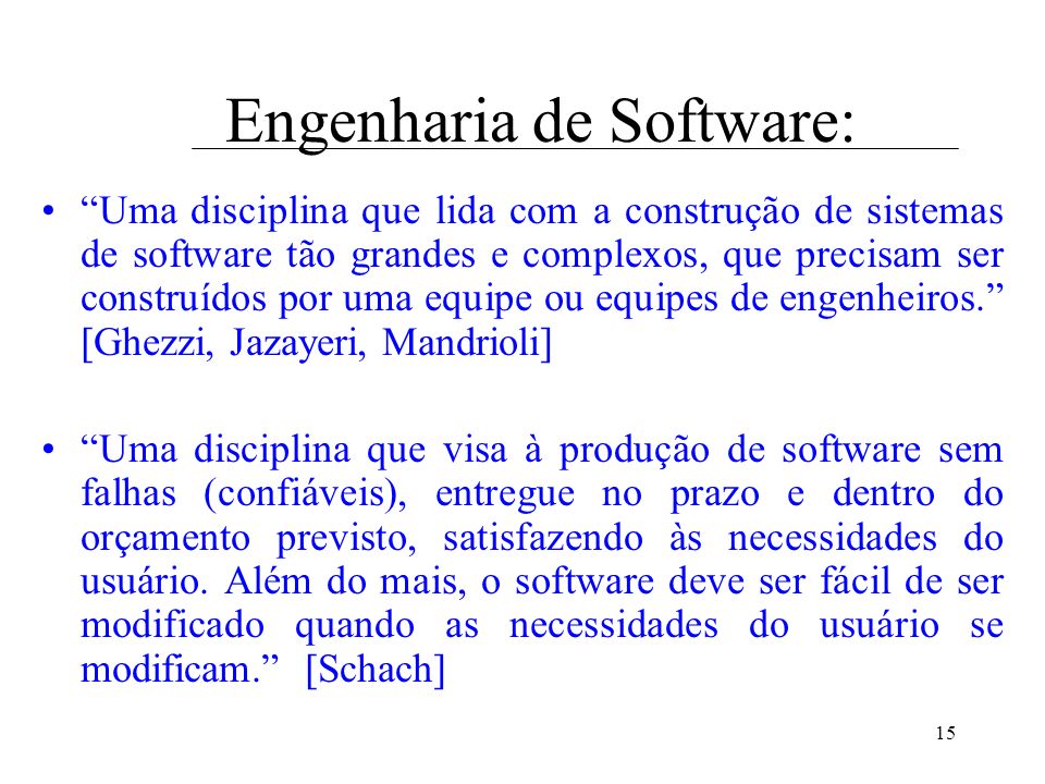 Engenharia de Software: