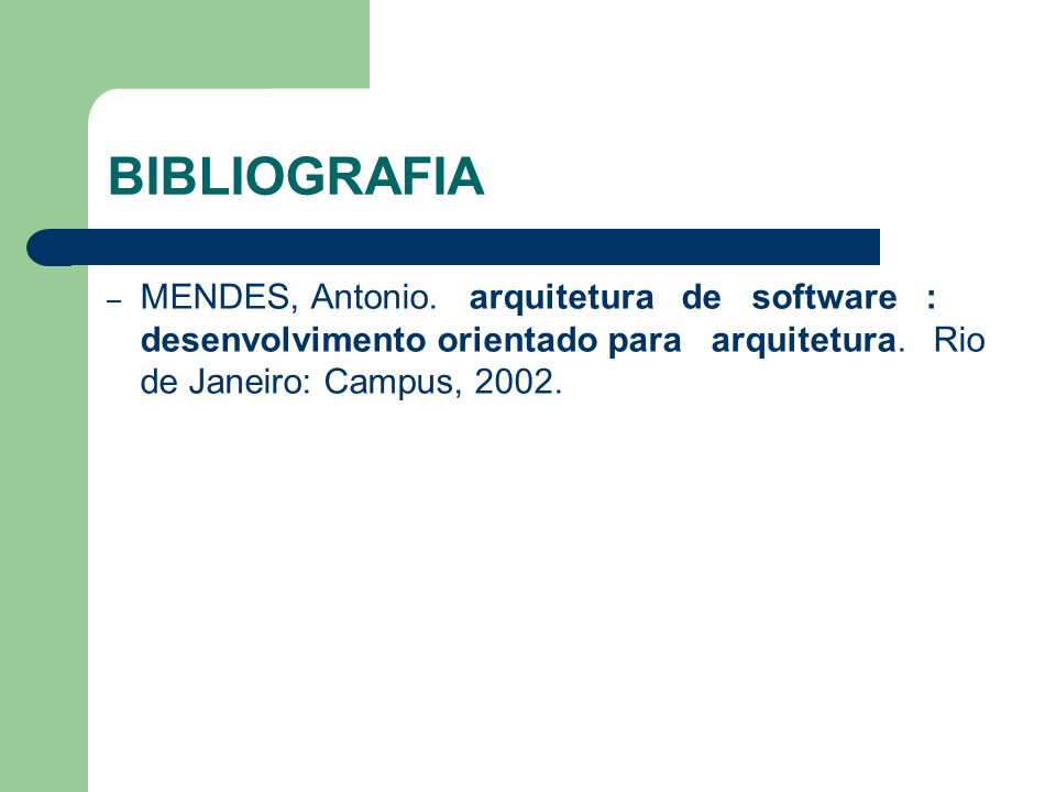 BIBLIOGRAFIA MENDES, Antonio.