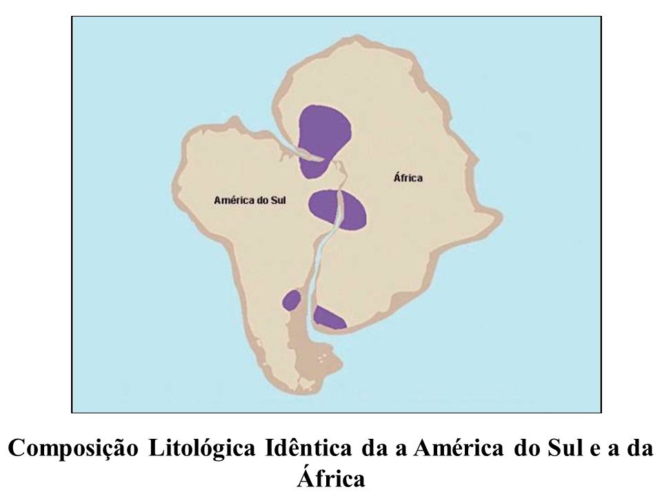 Composição Litológica Idêntica da a América do Sul e a da África