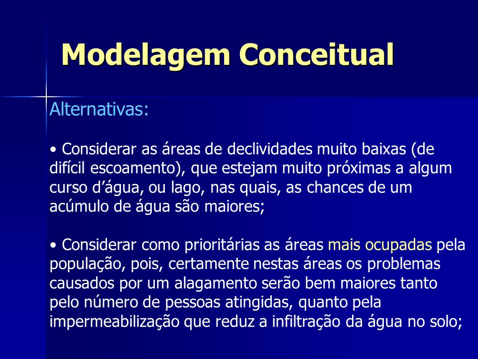 Modelagem Conceitual Alternativas: