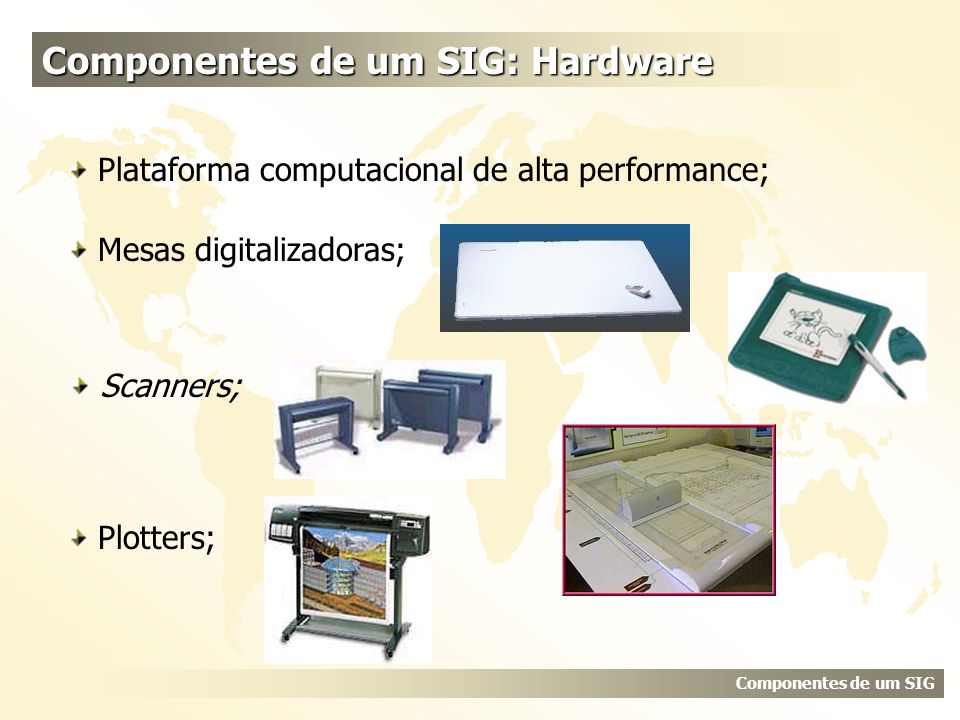 Componentes de um SIG: Hardware
