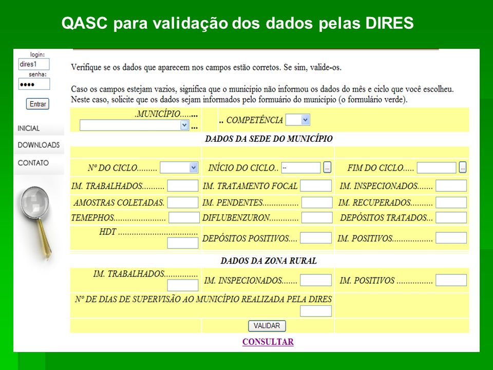 QASC para validação dos dados pelas DIRES