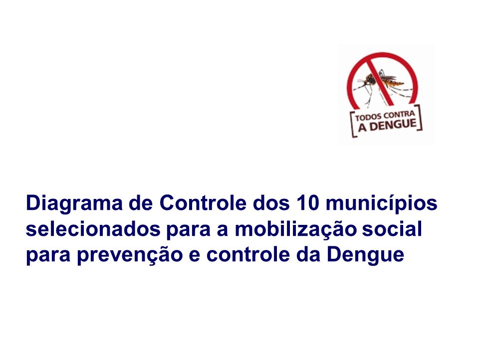Diagrama de Controle dos 10 municípios selecionados para a mobilização social para prevenção e controle da Dengue