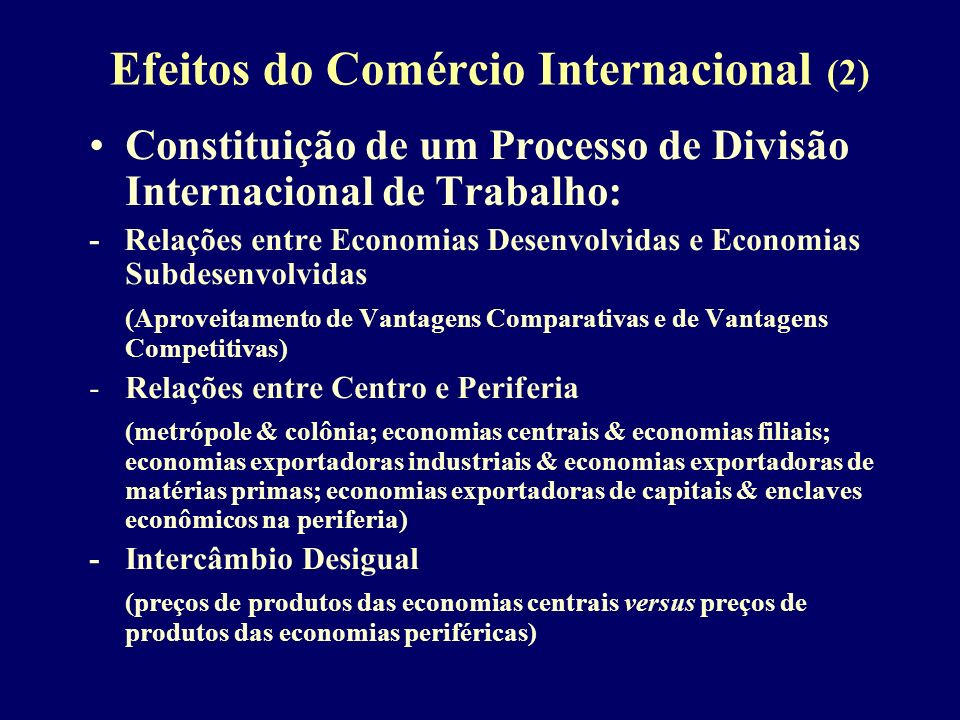 Efeitos do Comércio Internacional (2)