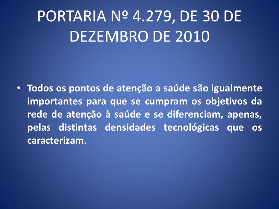 PORTARIA Nº 4.279, DE 30 DE DEZEMBRO DE 2010