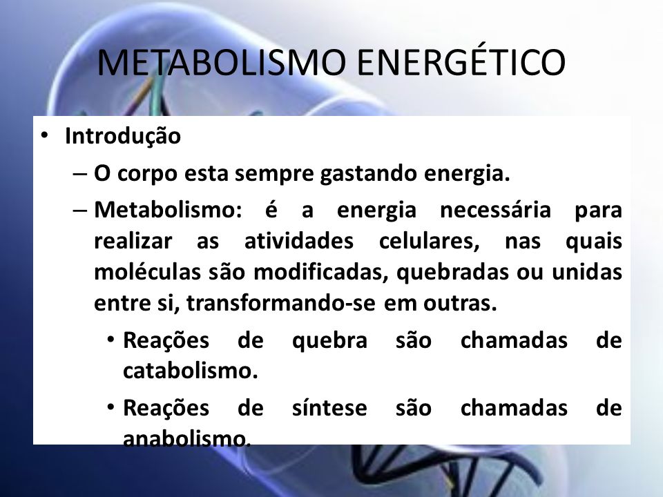 METABOLISMO ENERGÉTICO
