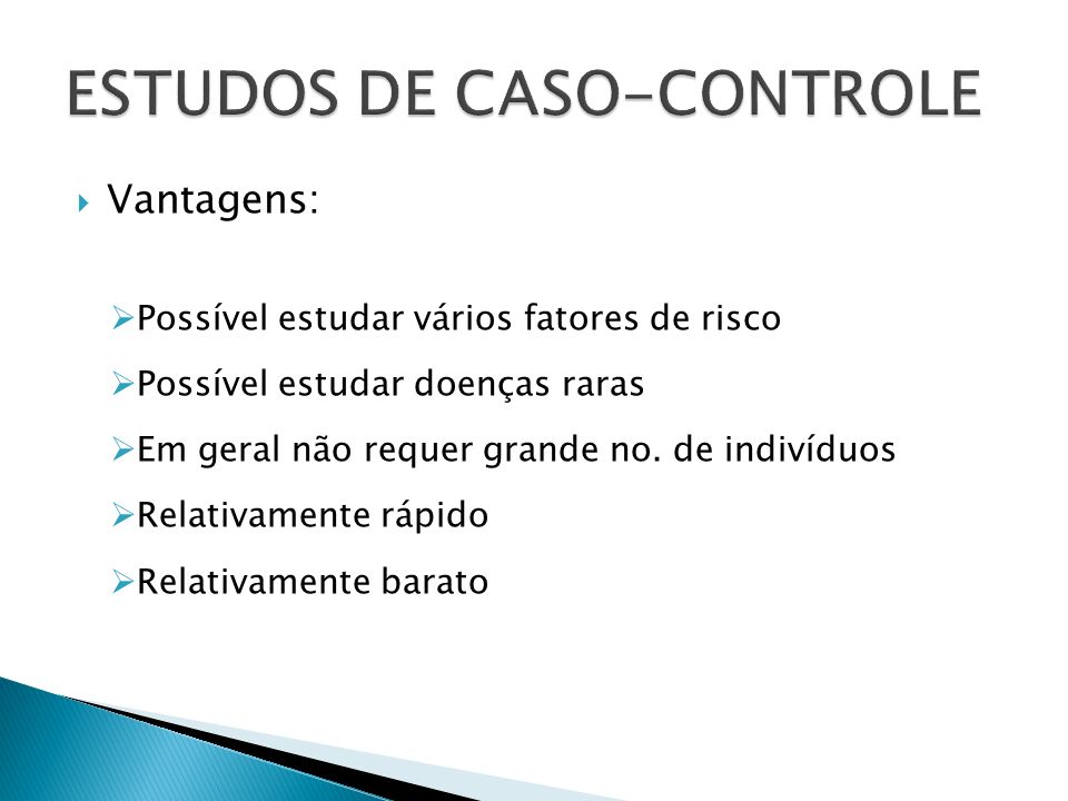 ESTUDOS DE CASO-CONTROLE