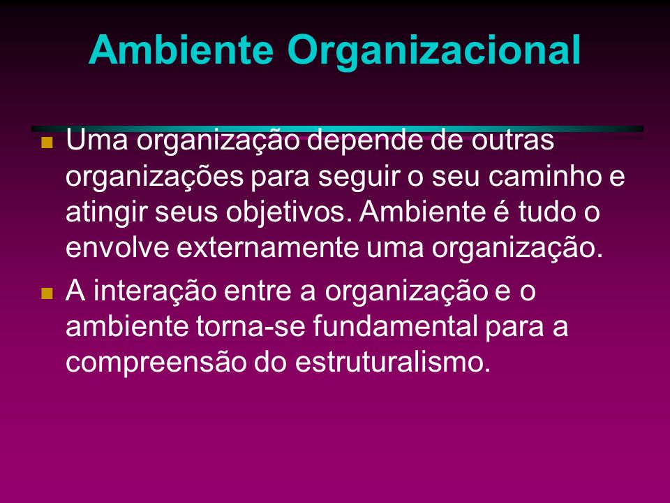 Ambiente Organizacional