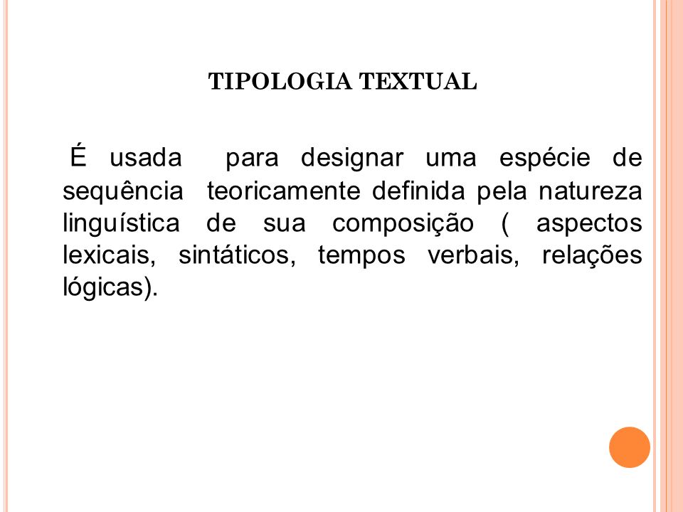 TIPOLOGIA TEXTUAL