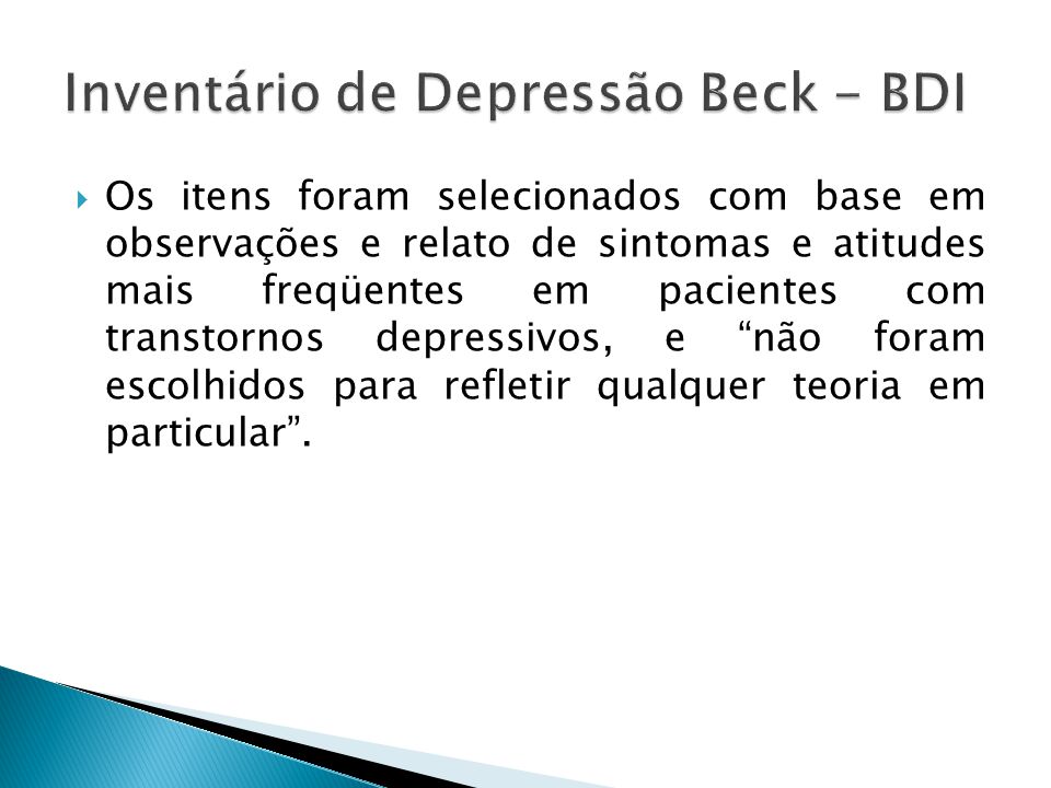 Inventário de Depressão Beck - BDI