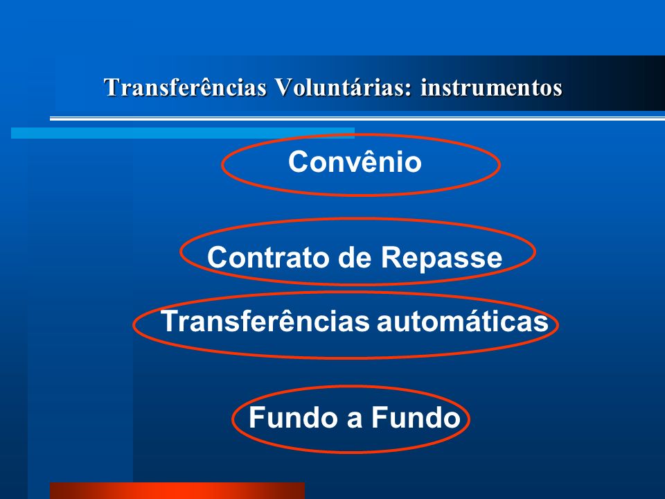 Transferências Voluntárias: instrumentos