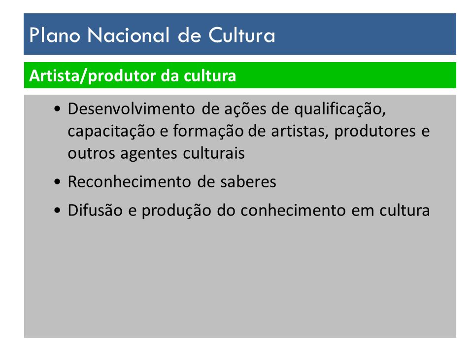 Plano Nacional de Cultura