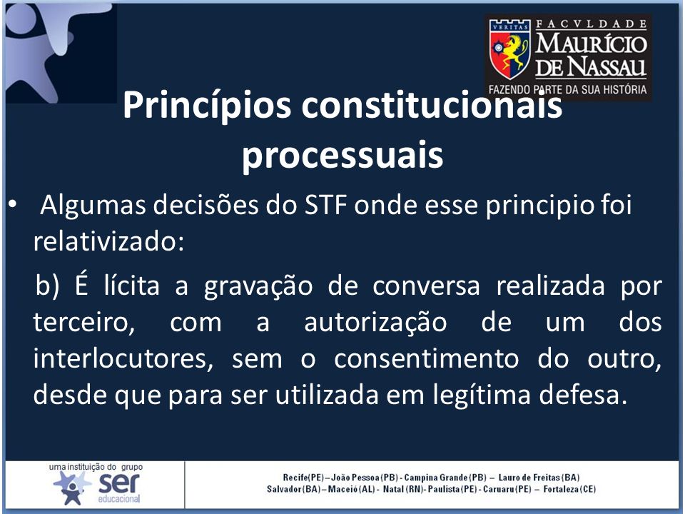 Princípios constitucionais processuais