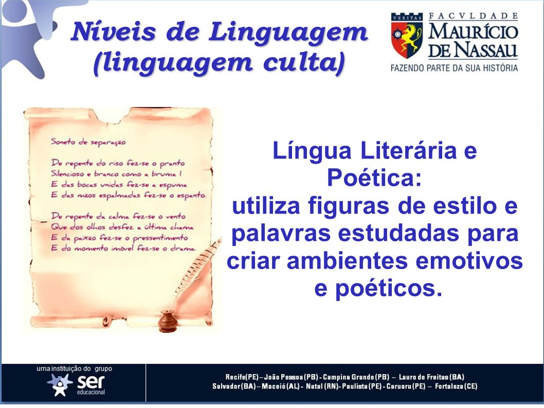 Língua Literária e Poética: