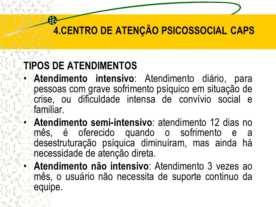 4.CENTRO DE ATENÇÃO PSICOSSOCIAL CAPS