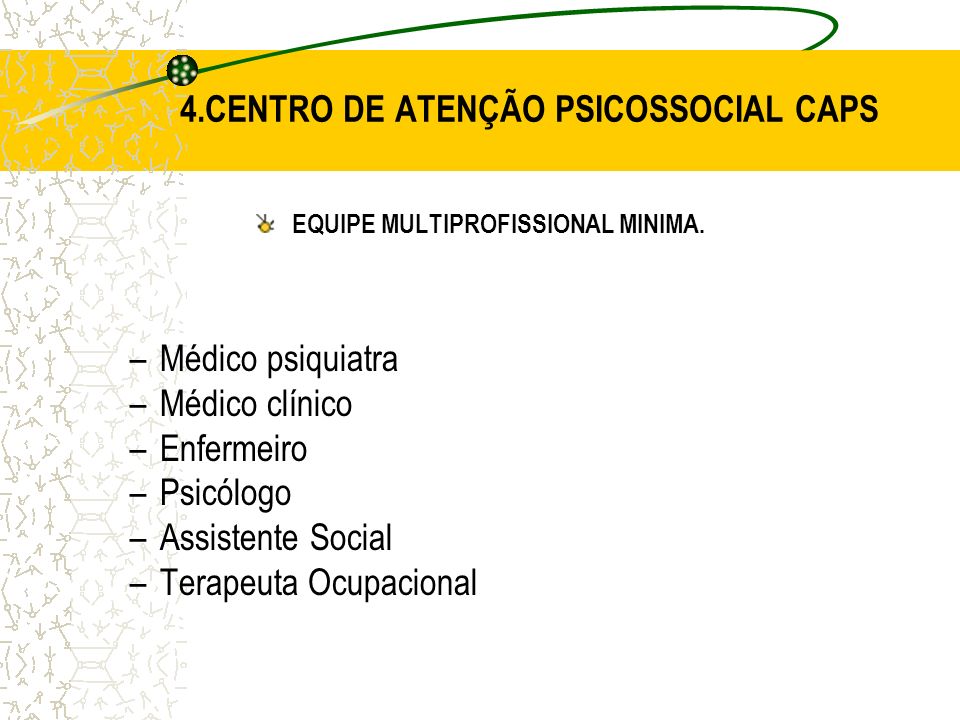 4.CENTRO DE ATENÇÃO PSICOSSOCIAL CAPS