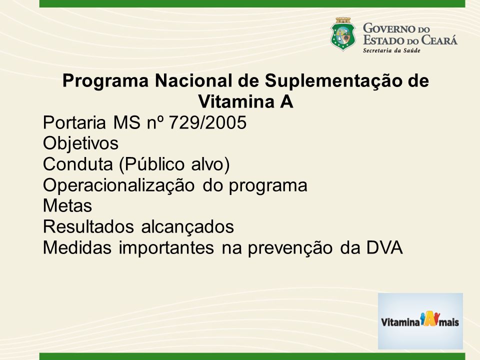 Programa Nacional de Suplementação de Vitamina A